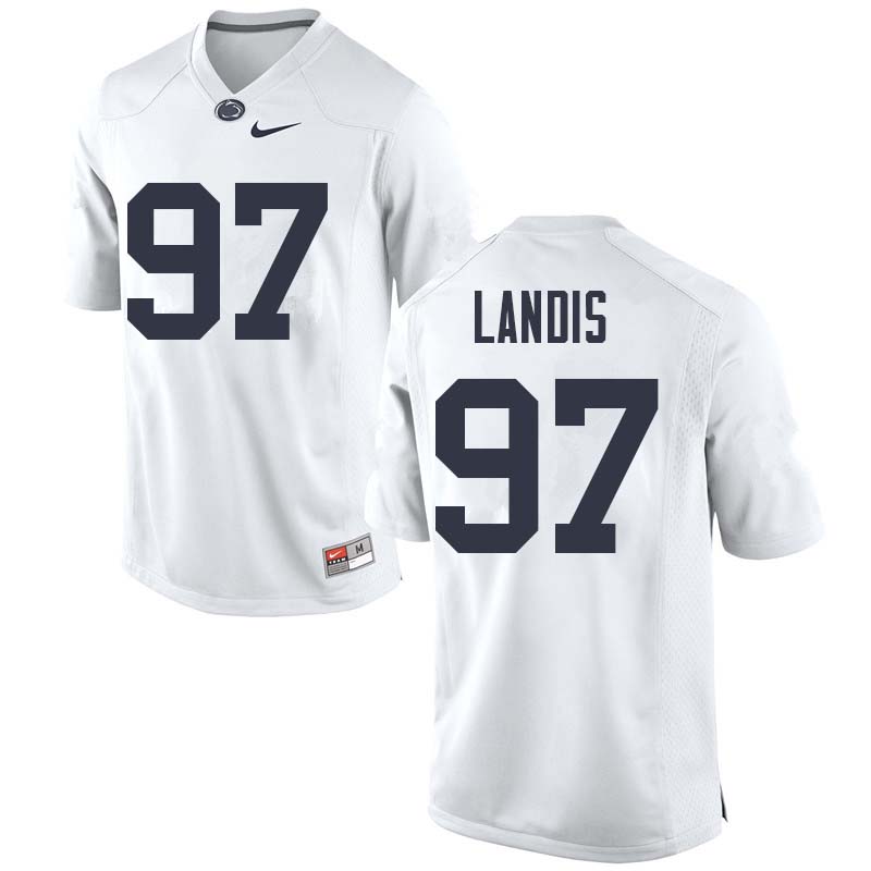 NCAA Nike Men's Penn State Nittany Lions Carson Landis #97 College Football Authentic White Stitched Jersey CZY5198UN